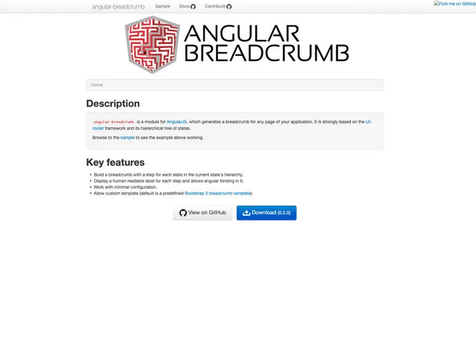 screenshot of Angular Breadcrumb