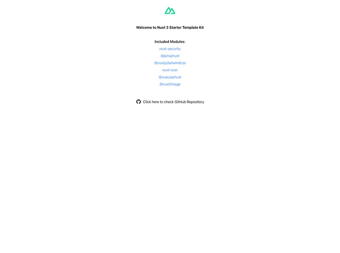 screenshot of Template Nuxt3