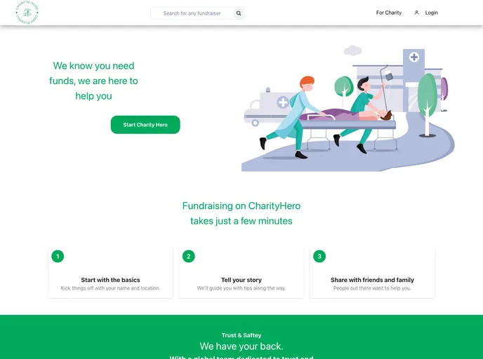 screenshot of CharityHero