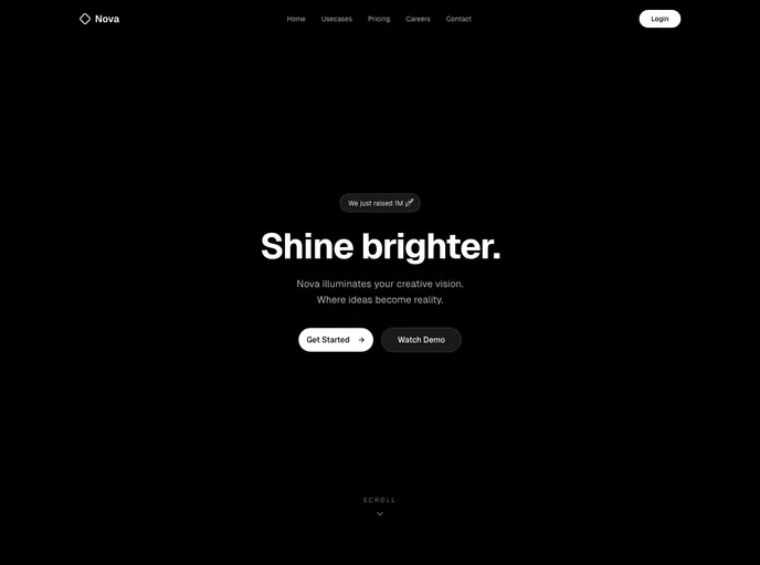 Nova Glassmorphism Nextjs Template screenshot