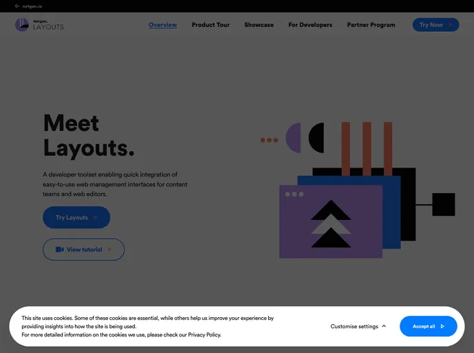 screenshot of Layouts Contentful