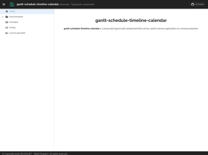 screenshot of Gantt Schedule Timeline Calendar