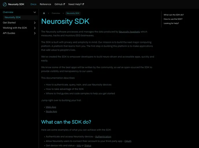 screenshot of Neurosity React Web Starter