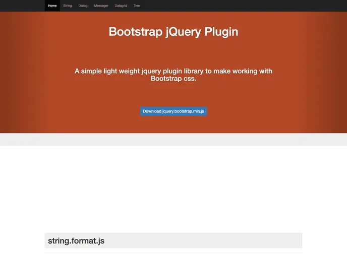 screenshot of Bootstrap Jquery Plugin