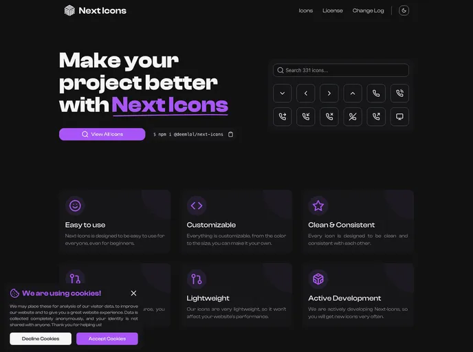 screenshot of Next Icons