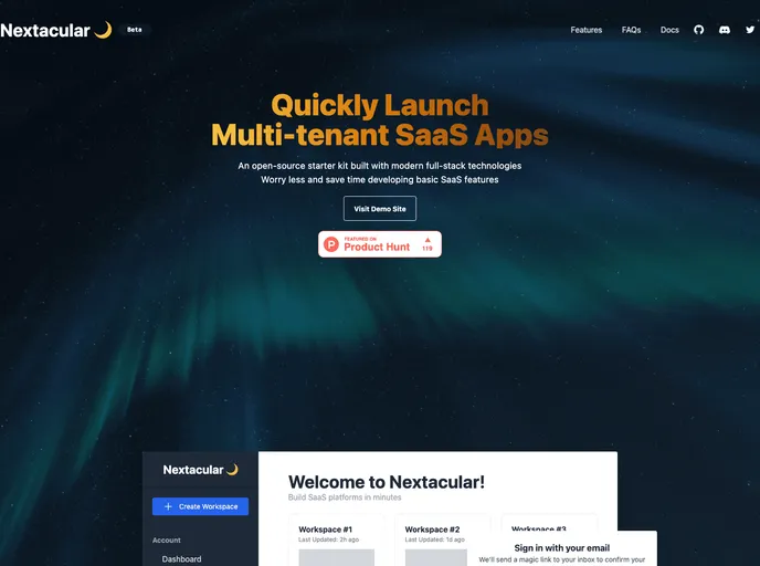 screenshot of Nextacular Ts