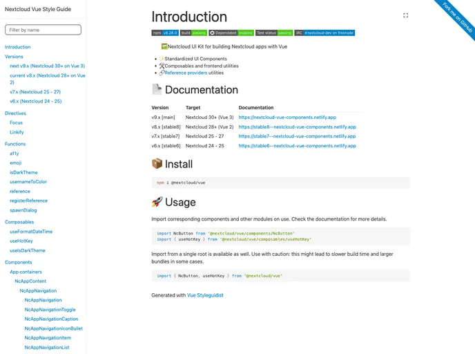 Nextcloud Vue