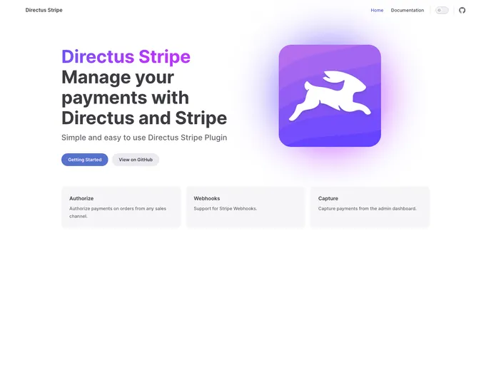 screenshot of Directus Stripe