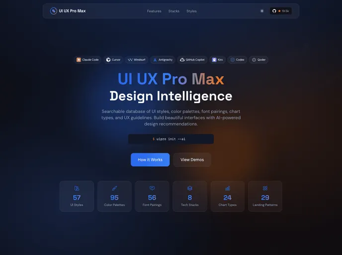 UI Ux Pro Max Skill screenshot
