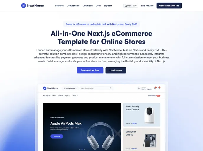 Nextjs Ecommerce Template screenshot