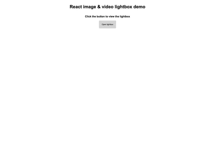 screenshot of React Image Video Lightbox