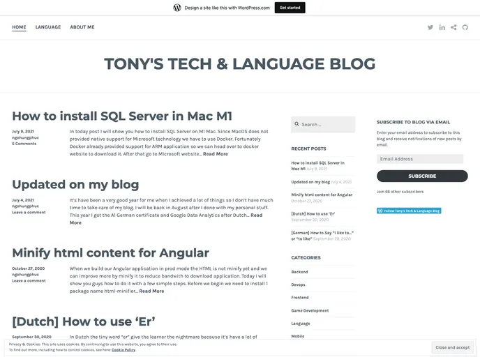 screenshot of Research