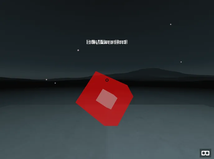 screenshot of Aframe React Boilerplate