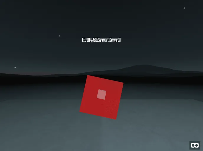 Aframe React screenshot