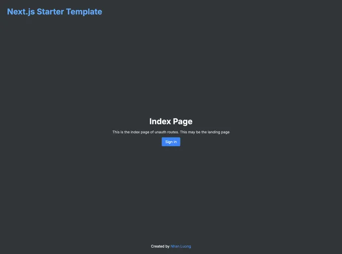 screenshot of Nextjs Boilerplate