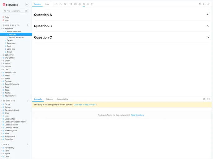 screenshot of UI Svelte