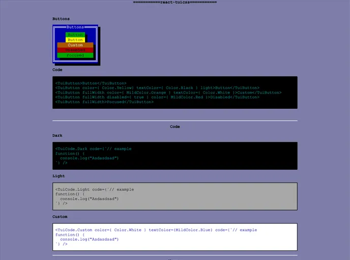React Tuicss screenshot
