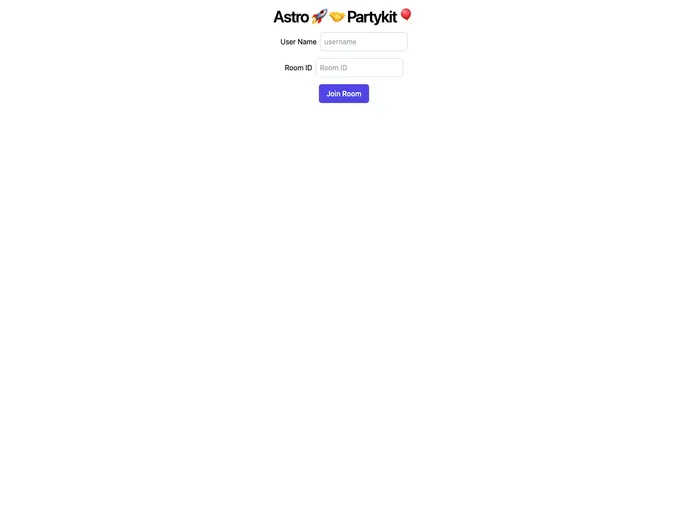 Astro Partykit Starter screenshot