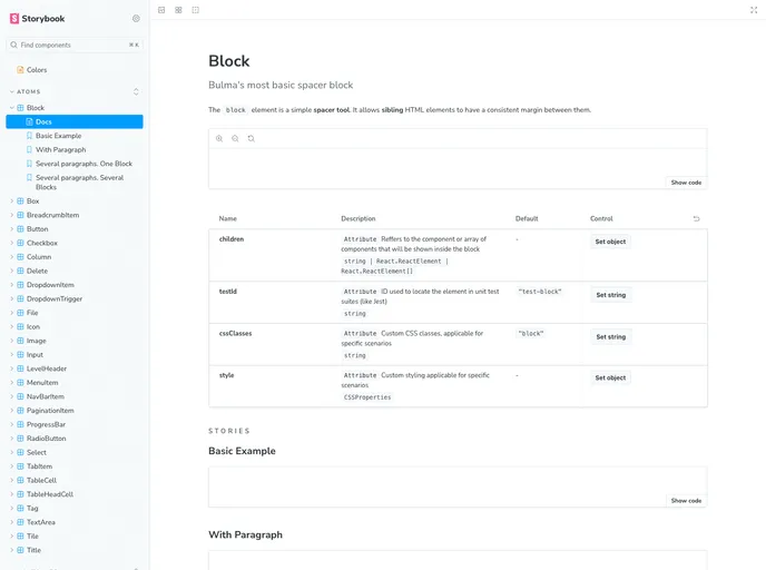 screenshot of Reactive Bulma