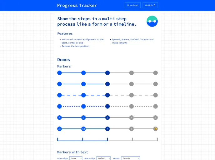 screenshot of Progress Tracker