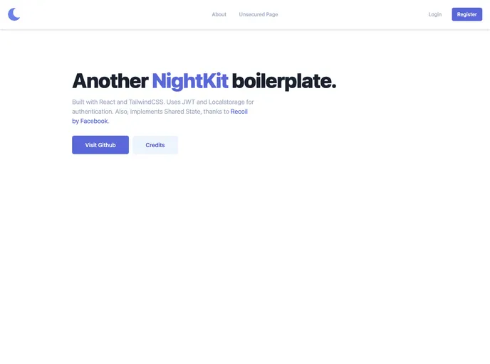screenshot of Auth With Jwt Tailwind And Recoil
