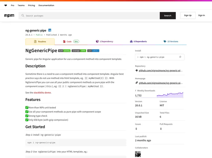 screenshot of Ng Generic Pipe