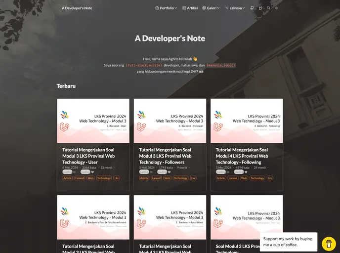 screenshot of Shiroyuki.dev Old