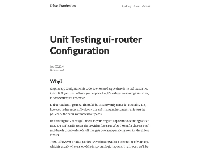screenshot of Example UI Router Testing