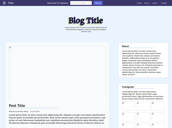 Tailwind Blog screenshot