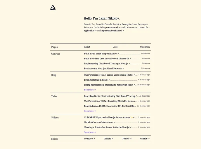 screenshot of V2.nikolovlazar.com