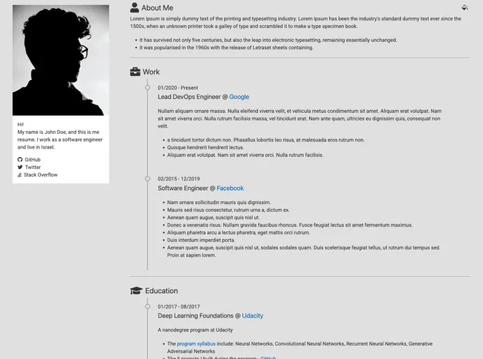 screenshot of DevRes