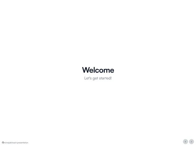 screenshot of React Presentation