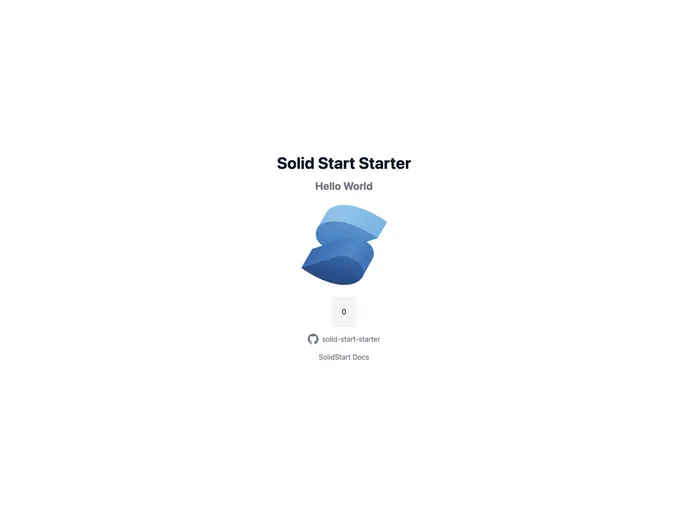 screenshot of Solid Start Starter