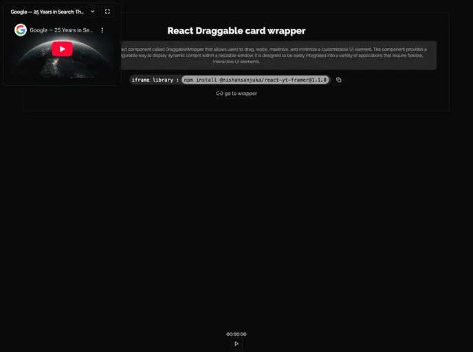 screenshot of React Drag Card