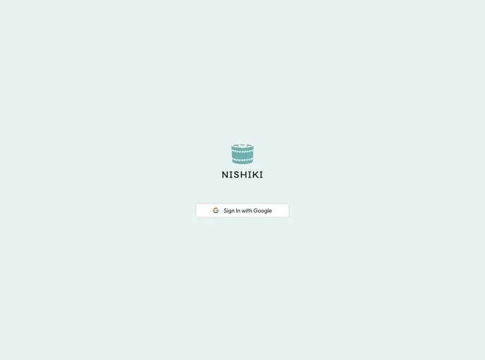 screenshot of Nishiki Frontend