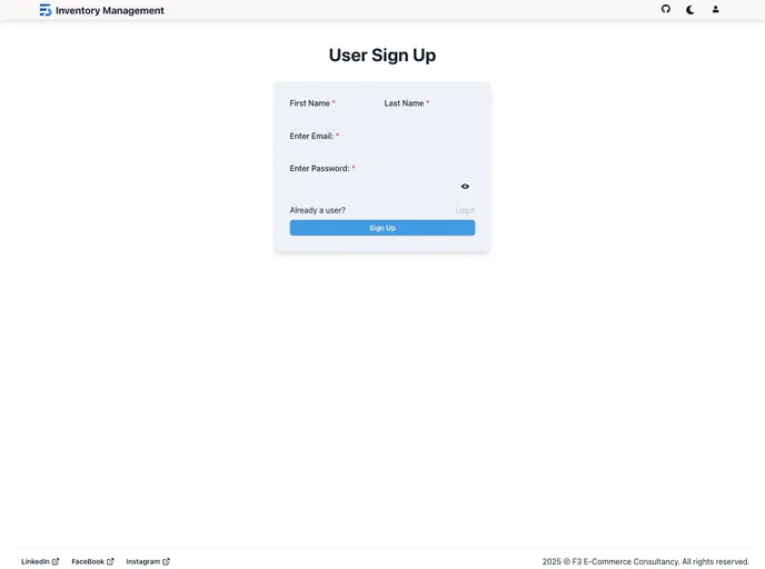 screenshot of Inventory Client