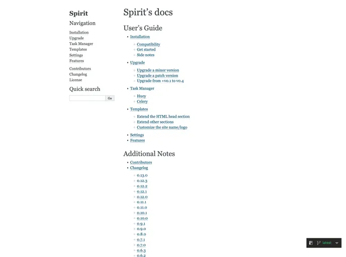 screenshot of Spirit