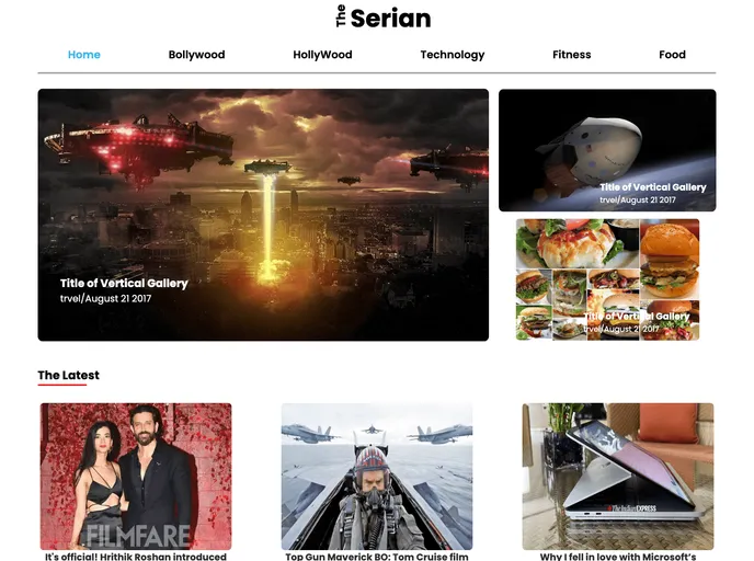 screenshot of React Blog