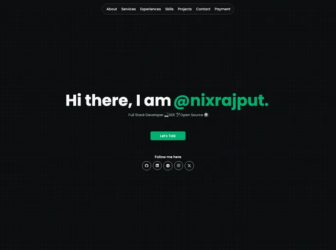 Portfolio Nextjs screenshot