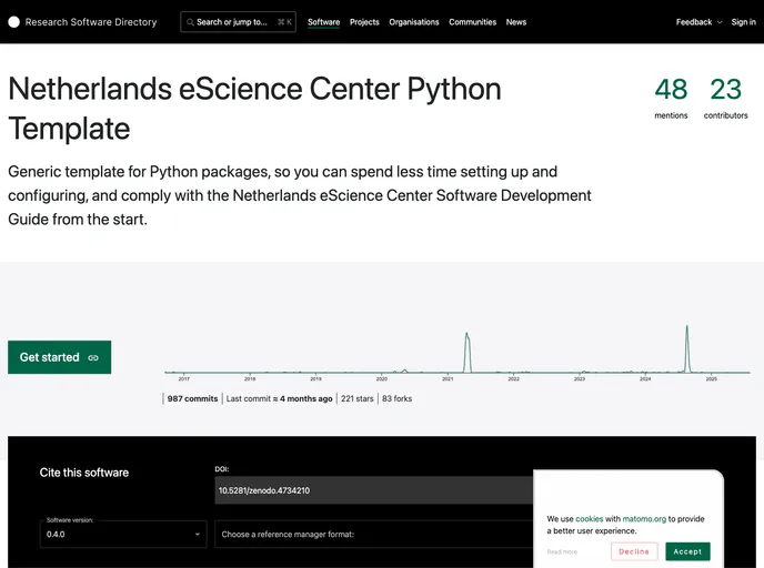 screenshot of Python Template