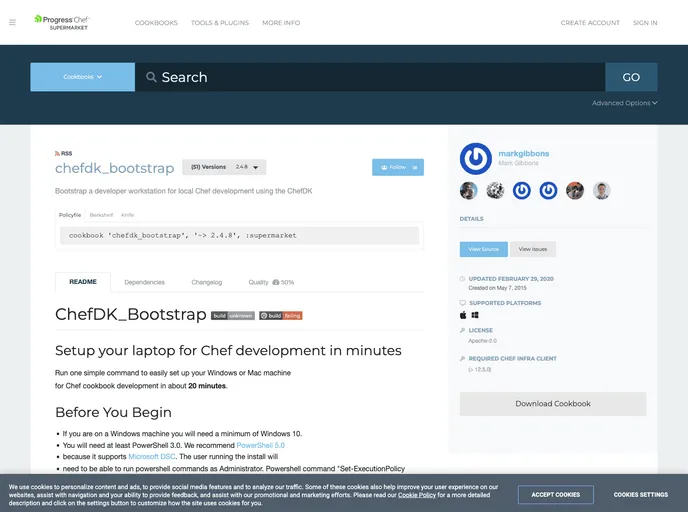 screenshot of Chefdk_bootstrap