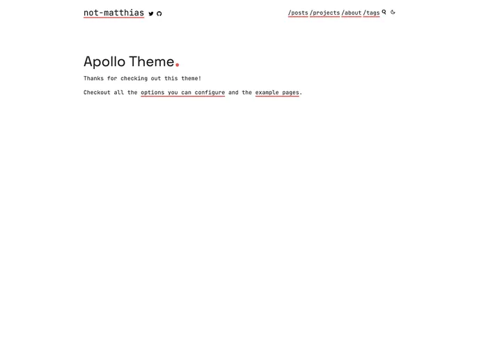 screenshot of Apollo