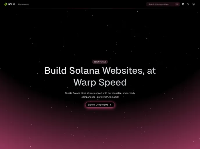 screenshot of Sol UI