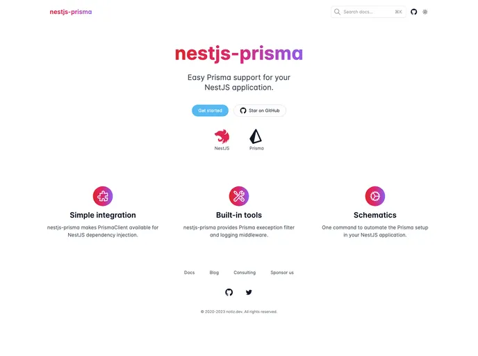 screenshot of Nestjs Prisma
