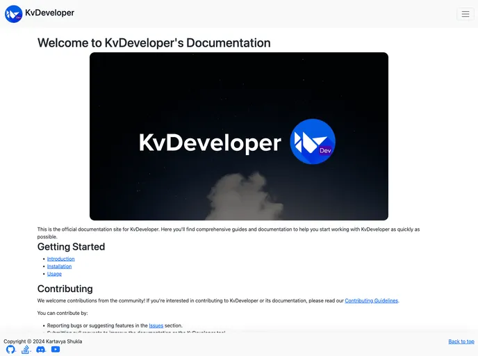 screenshot of KvDeveloper