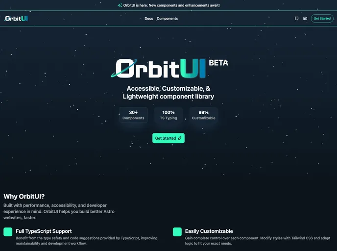 screenshot of Orbitui