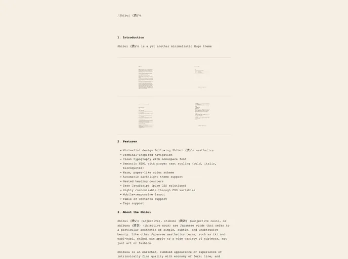 screenshot of Shibui