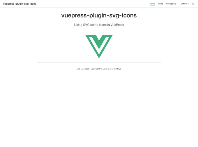 screenshot of Vuepress Plugin Svg Icons