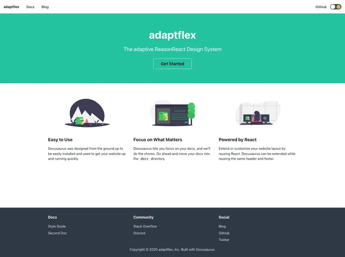 screenshot of Adaptflex