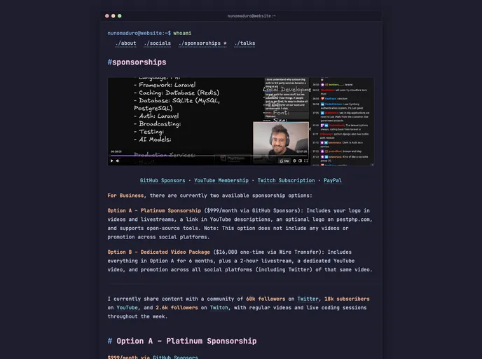 screenshot of Essentials